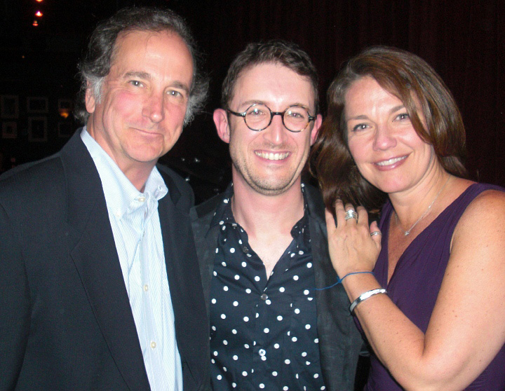 Andrew with Mark Linn-Baker and Christa Justus at Birdland premiere of Say We Flew