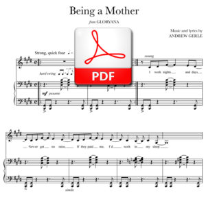 Being a Mother - words and music by Andrew Gerle