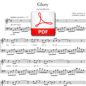 Glory - PDF - words and music by Andrew Gerle