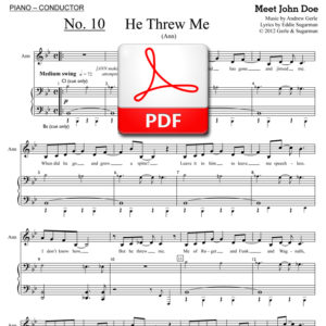 He Threw Me (show version) - PDF - music by Andrew Gerle, lyrics by Eddie Sugarman