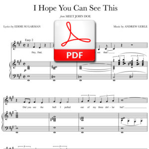 I Hope You Can See This - PDF - music by Andrew Gerle, lyrics by Eddie Sugarman
