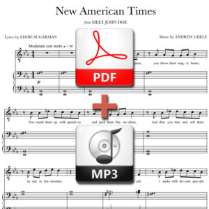 New American Times - PDF + MP3 - music by Andrew Gerle, lyrics by Eddie Sugarman