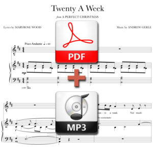 Twenty A Week - PDF + MP3 - music by Andrew Gerle, lyrics by Maryrose Wood